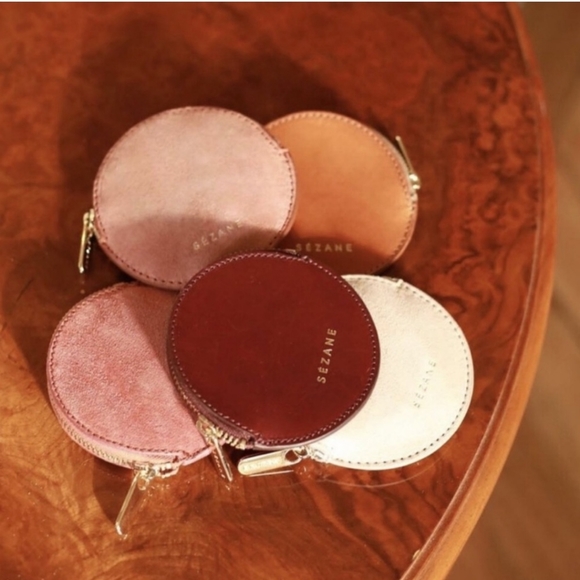 Sezane Handbags - Sezane Round Velvet Coin Purse